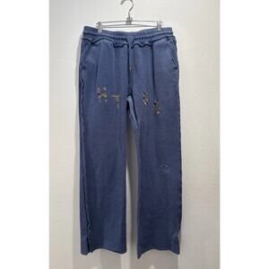 Honor the Gift Embroidered Sweatpants Men’s Size Large Blue Heavyweight Thick
